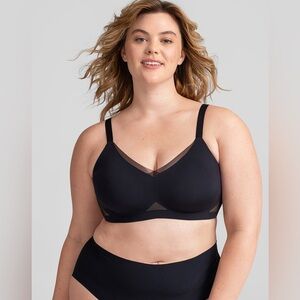 Honeylove Black Full-Coverage Wireless Bra